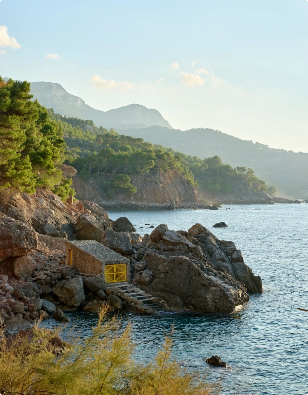 Coastline cove cliff