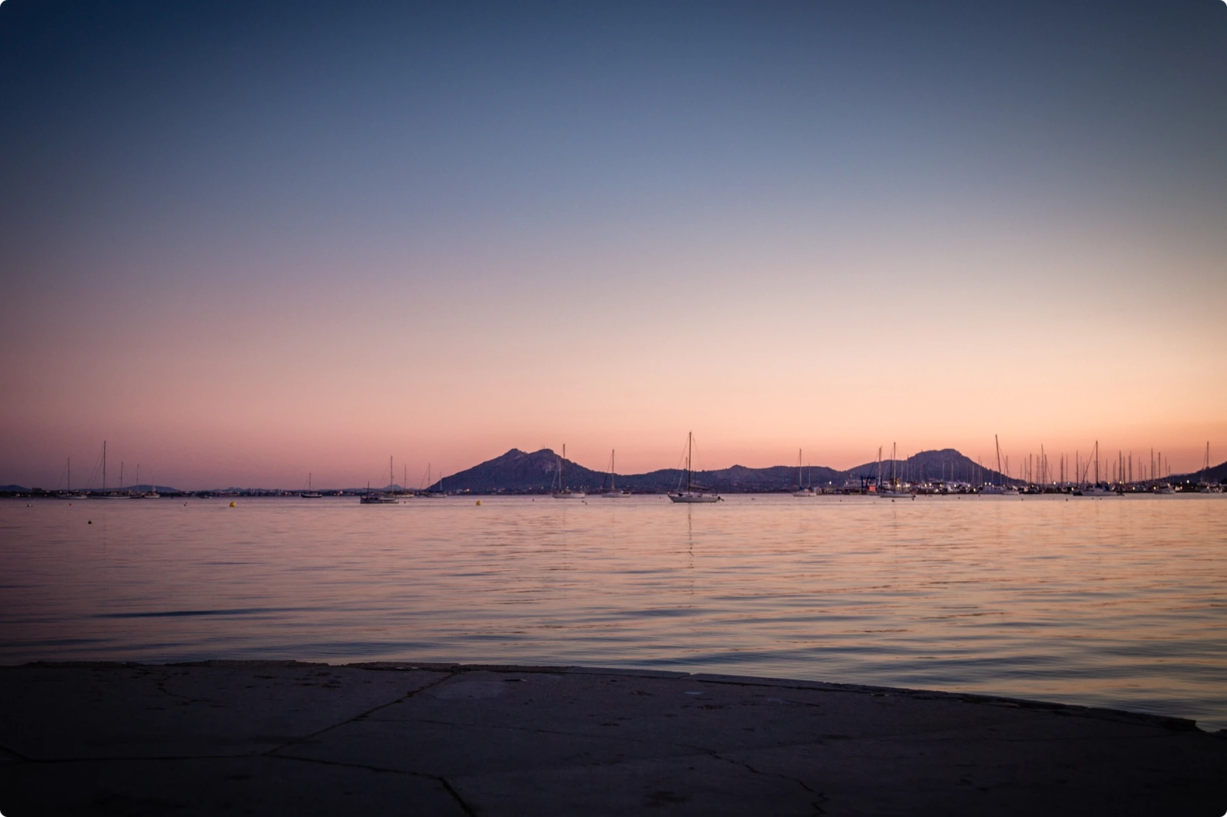 Sunset over the ocean