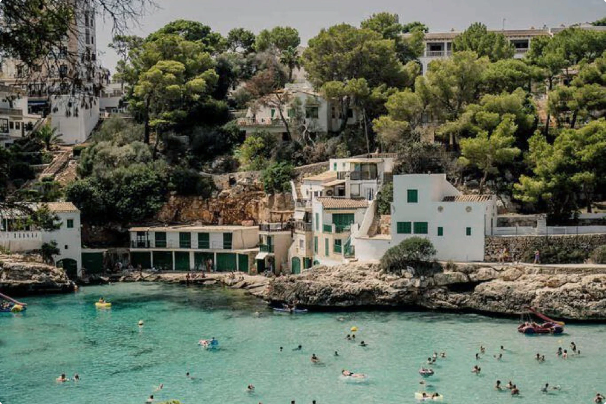 People swimming in the ocean